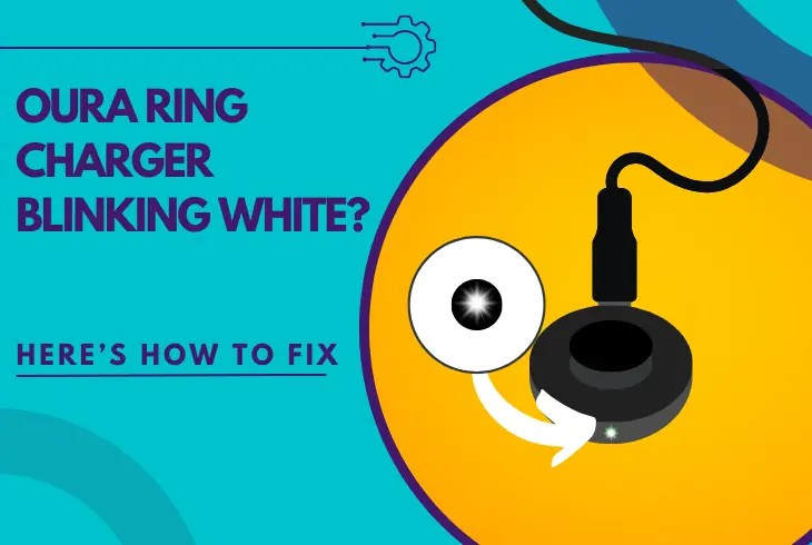 oura ring charger blinking white