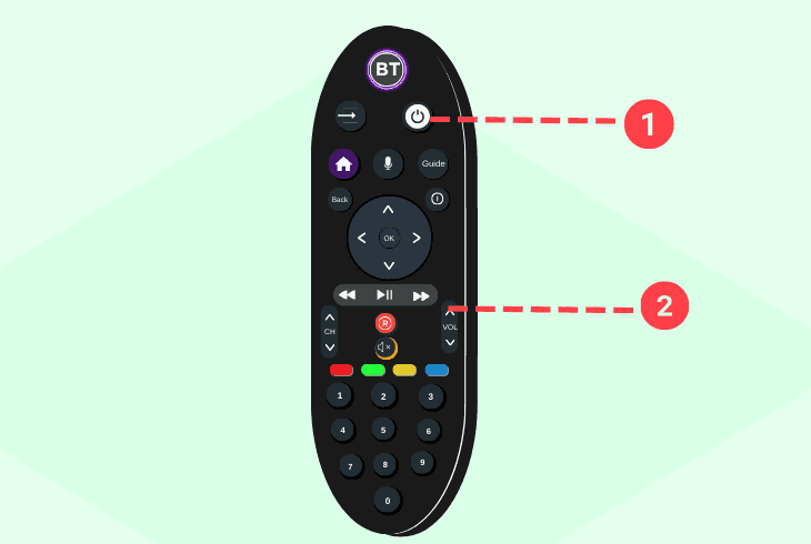 program a universal remote to bt box