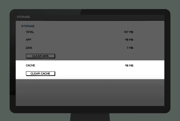 clear the peloton bike cache data