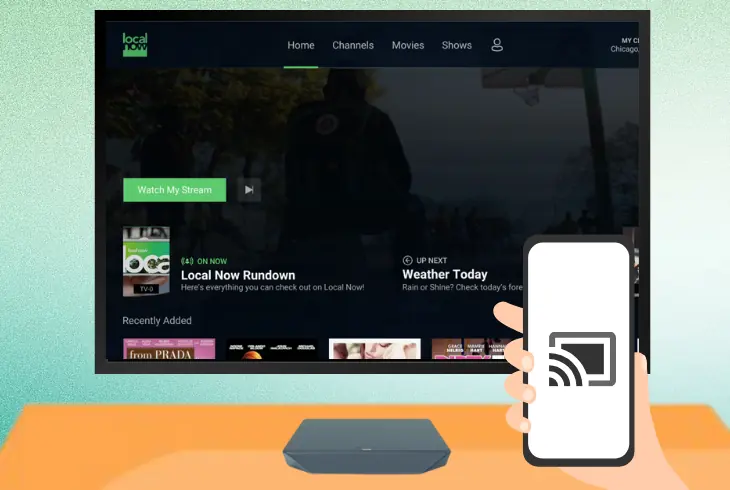 try cast local channels from phone