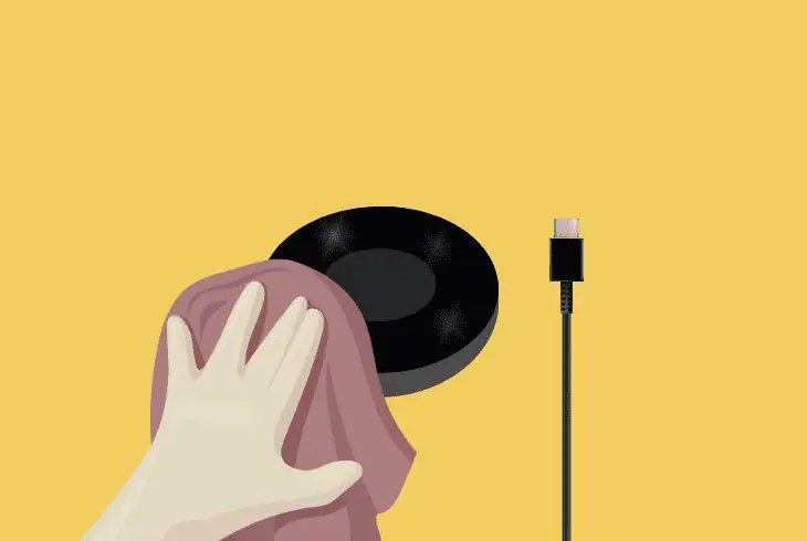 clean the oura charging set