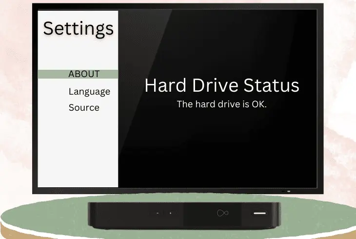 check the hard drive status of box