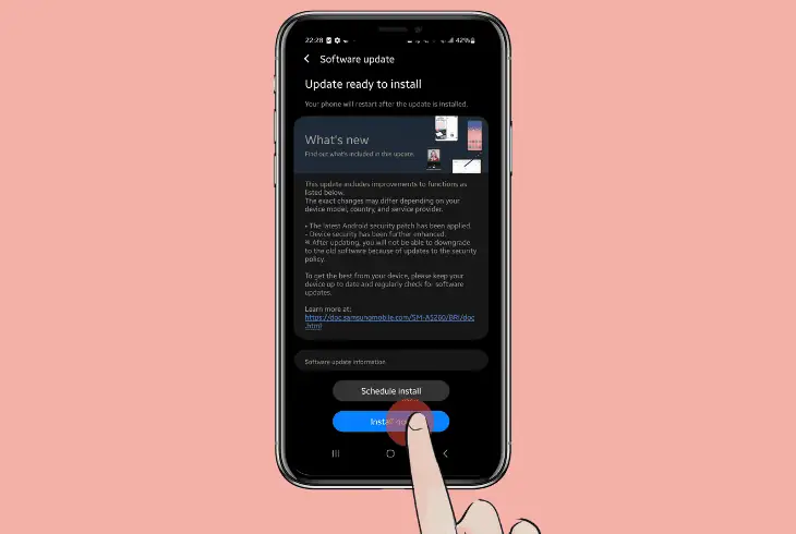 update the device’s system version