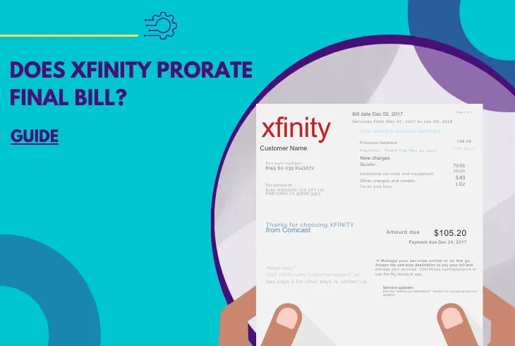 does xfinity prorate final bill
