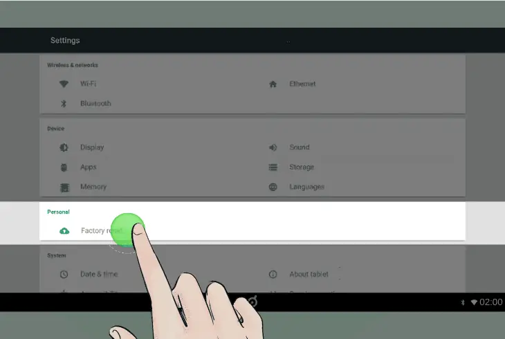 perform a factory reset