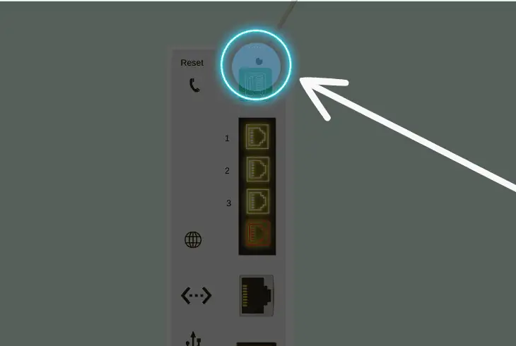 factory reset your fibre router