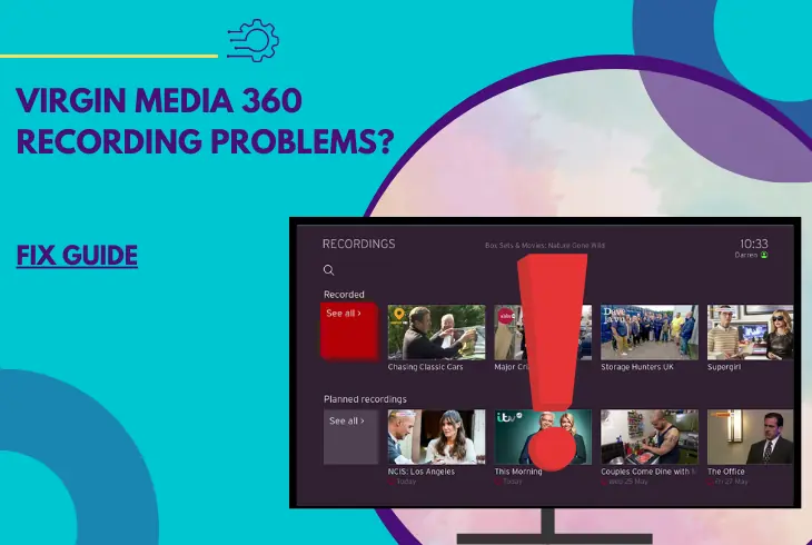 virgin media 360 recording problems