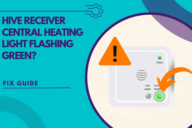 hive receiver central heating light flashing green