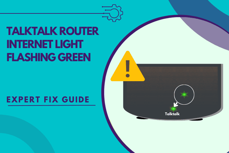 talktalk router internet light flashing green