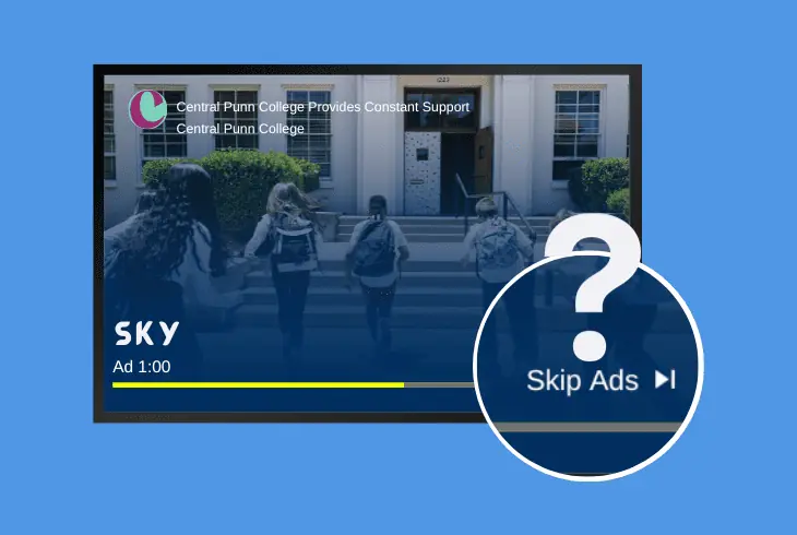 can you skip adverts on sky glass