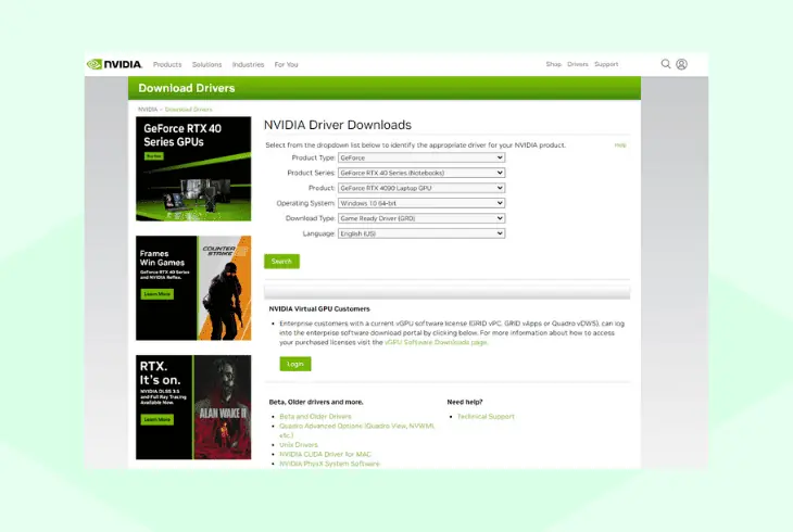 step #2 update your graphics driver