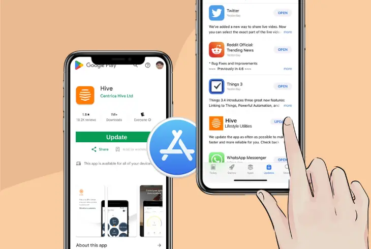 update the hive app version
