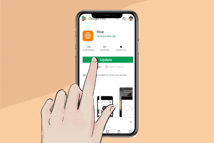 reload and update the hive mobile app
