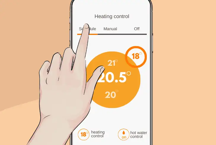 set schedule through the hive mobile app