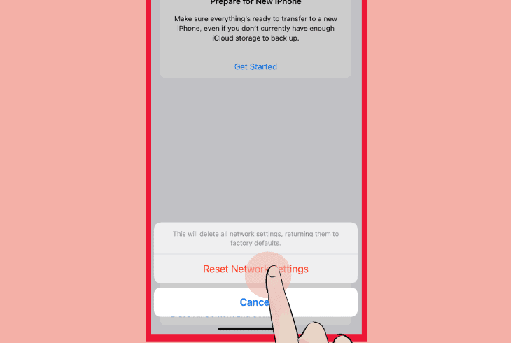 reset network settings on ios