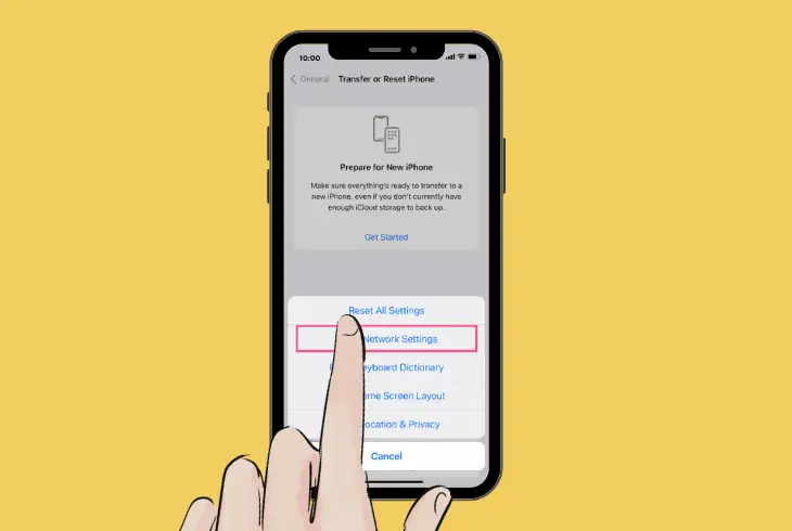 reset network settings on iphone
