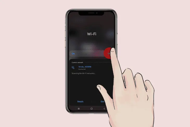 refresh the mobile’s wifi feature