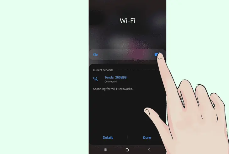 toggle the mobile wifi off on