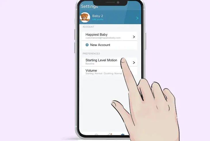 increase snoo’s motion start level
