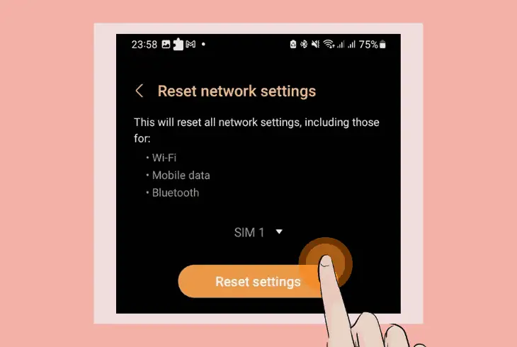 reset your network settings