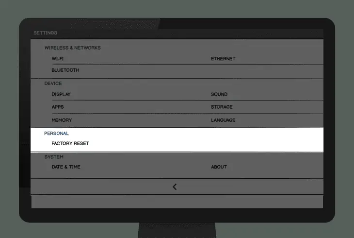factory reset your peloton bike