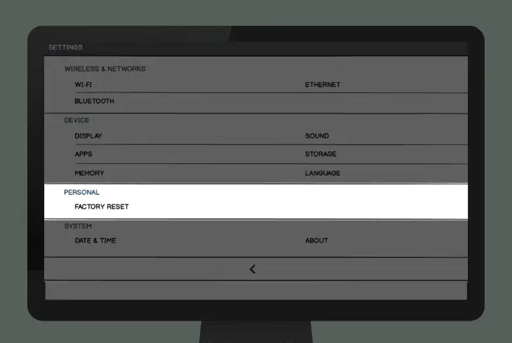 factory reset your peloton