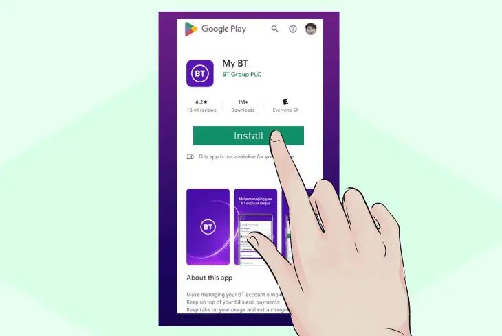 reinstall bt tv app on android