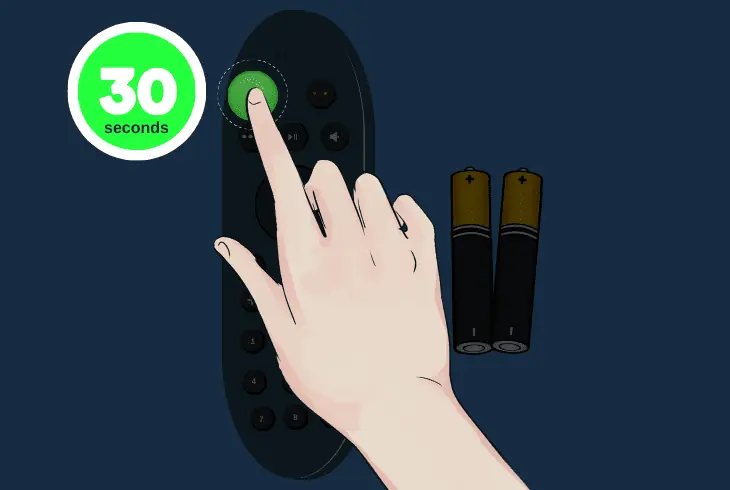 perform a reset on the remote