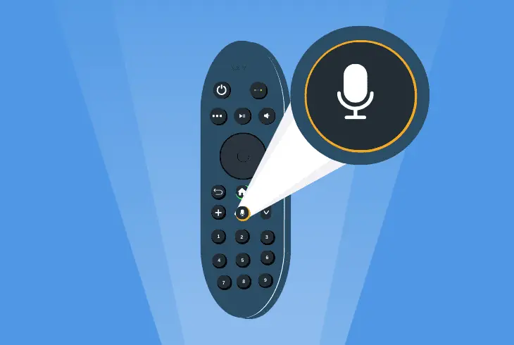 hold the voice button on the remote