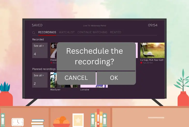 reschedule or cancel the recording