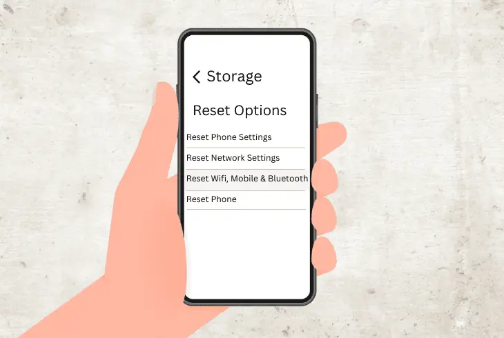 reset the device network settings