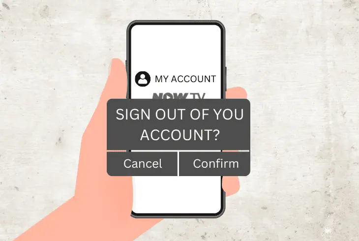 sign out of the now tv app