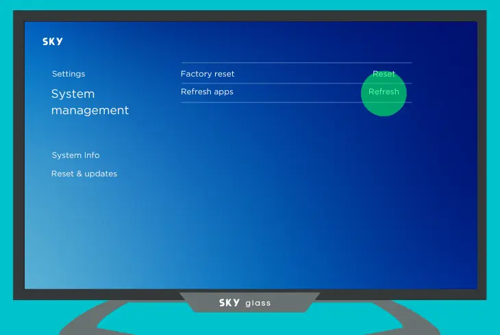 refresh all installed sky glass apps