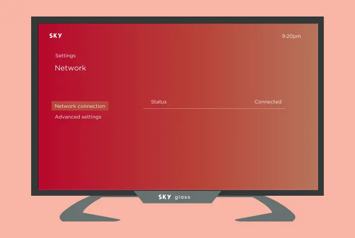 reconnect the sky glass to wi-fi