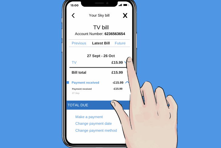 paying sky subscription