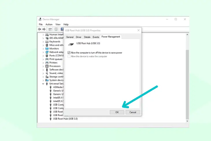 power management tab