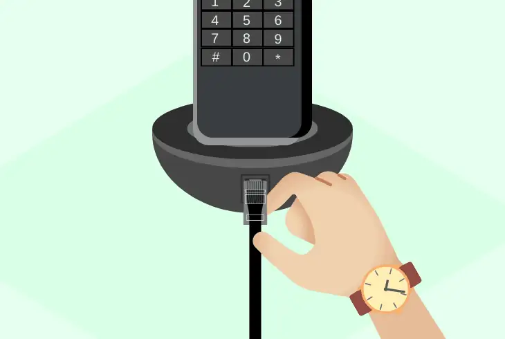 reconnect the telephone wire