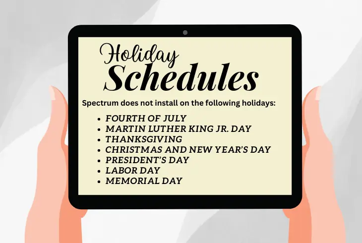 a holiday schedules