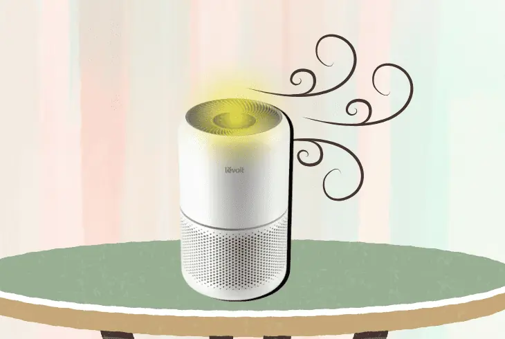 a lights during air quality monitoring