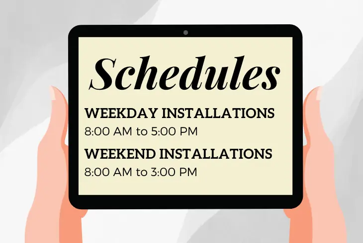 a spectrum installation schedules
