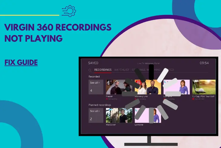 virgin 360 recordings not playing