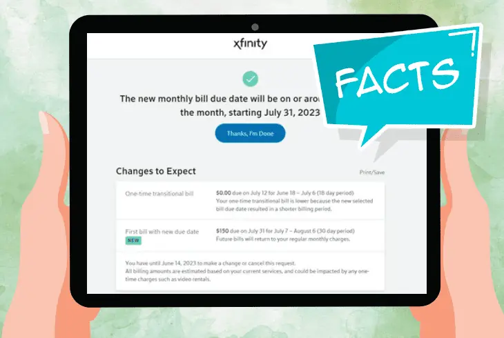 xfinity prorated bill explained