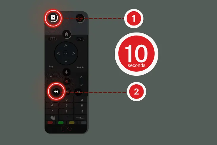 reset and re-program the virgin remote