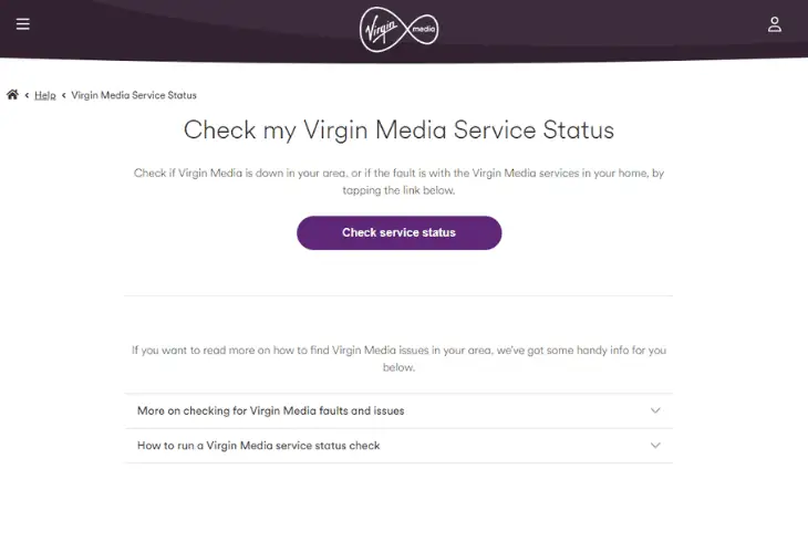 identify current virgin service outages
