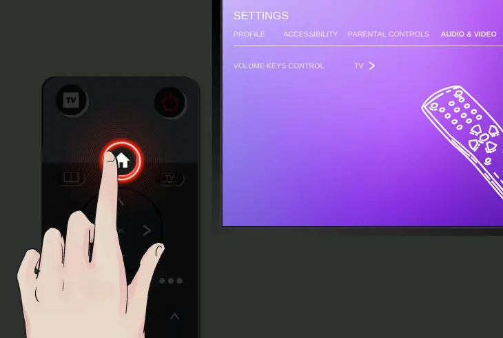 toggle on the volume keys control