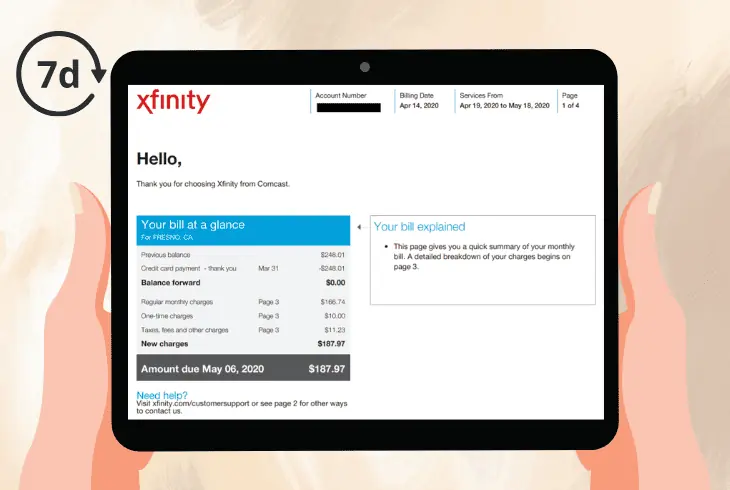 xfinity billing cycle and the process