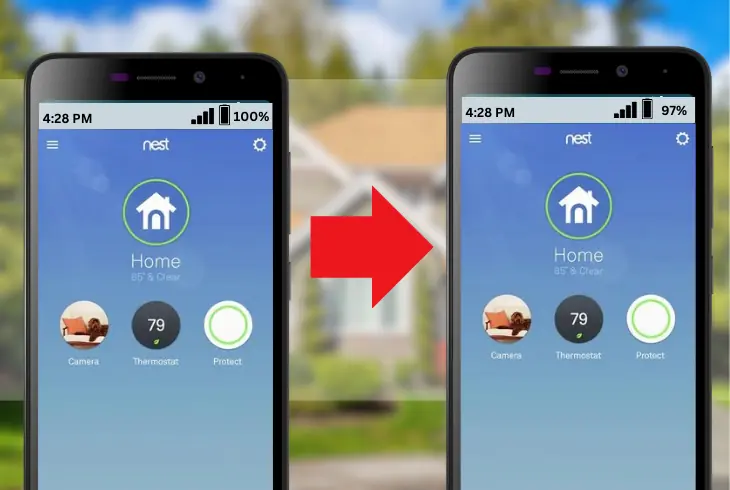 using a different device to open the nest app
