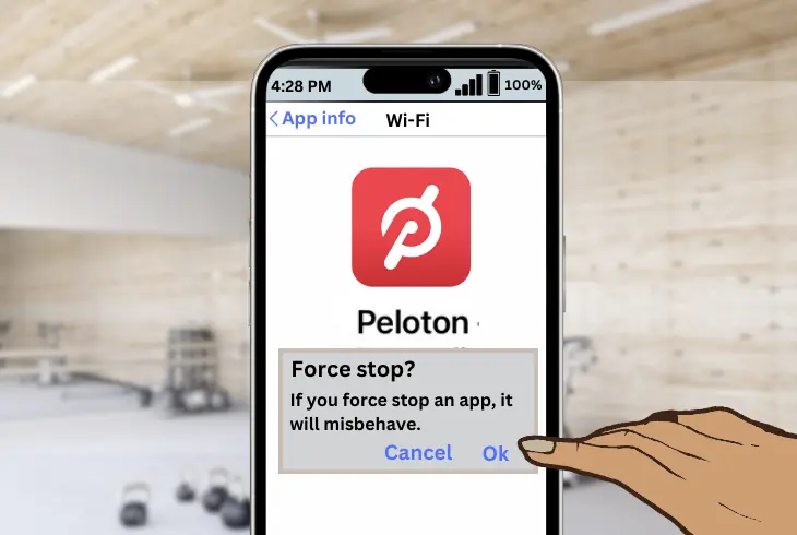 force close the peloton app