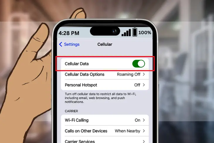 turning on cellular data before you start your outdoor workout