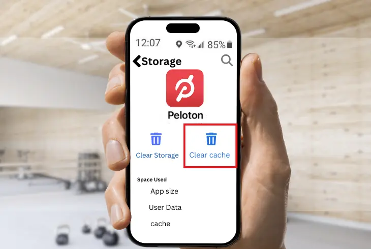 clearing your peloton app cache